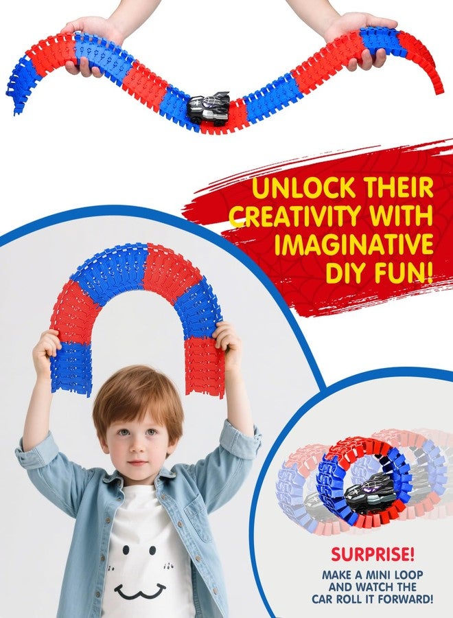 Humzo Spider Tracks Car Toys for Boys Ages 3-8, 2 Spider Cars & 212PCS Flexible Race Track, STEM Building Toy Gift for 3 4 5 6 7 8 Year Old Kids - Image 5